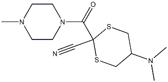 2-[(4-Methylpiperazin-1-yl)carbonyl]-5-(dimethylamino)-1,3-dithiane-2-carbonitrile Structure