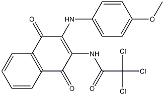 2-(4-Methoxyphenyl)amino-3-(trichloroacetyl)amino-1,4-naphthoquinone 구조식 이미지