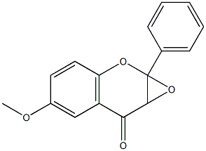 2,3-Epoxy-2,3-dihydro-6-methoxyflavone 구조식 이미지