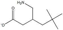 3-(Aminiomethyl)-5,5-dimethylhexanoic acid anion 구조식 이미지