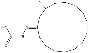 (-)-3-Methylcyclopentadeca-1-one semicarbazone 구조식 이미지