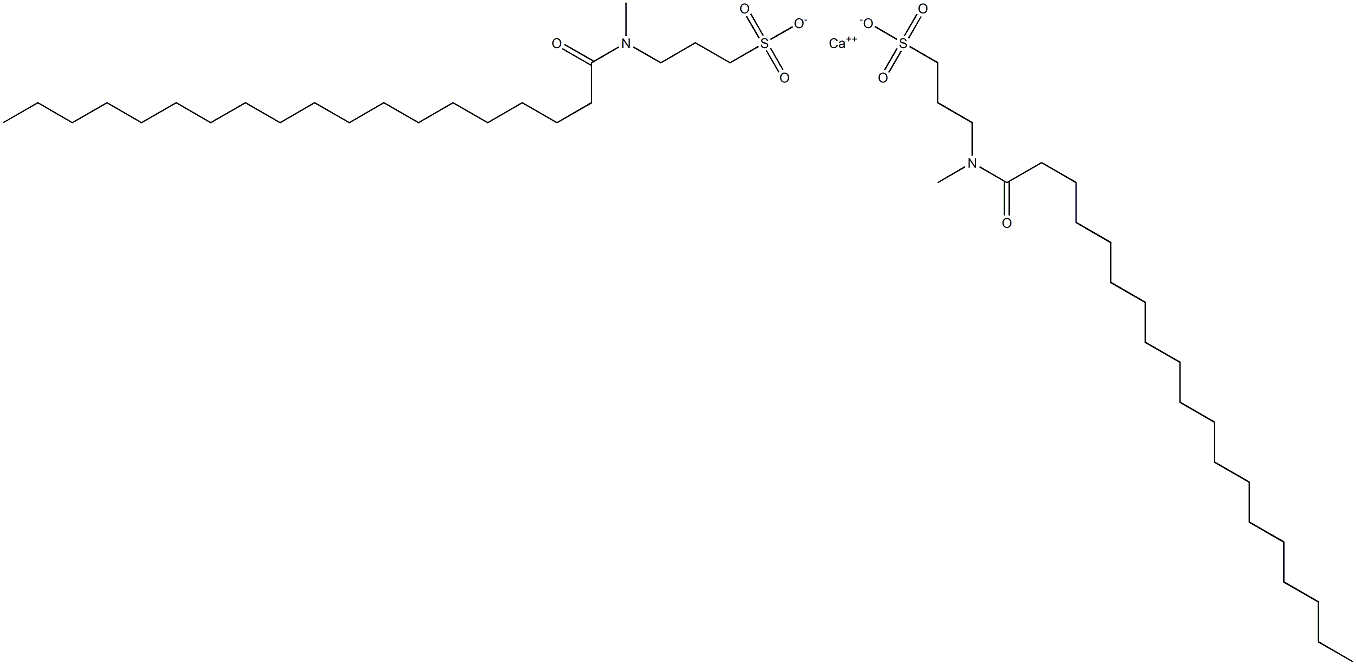 Bis[3-[N-(1-oxononadecyl)-N-methylamino]-1-propanesulfonic acid]calcium salt 구조식 이미지