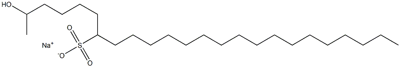 2-Hydroxytetracosane-7-sulfonic acid sodium salt Structure