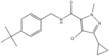 N-(4-tert-Butylbenzyl)-1-methyl-3-cyclopropyl-4-chloro-1H-pyrazole-5-carboxamide Structure