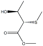 (2S,3S)-2-(Methylthio)-3-hydroxybutyric acid methyl ester Structure