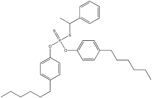 Dithiophosphoric acid O,O-bis(4-hexylphenyl)S-(1-phenylethyl) ester Structure