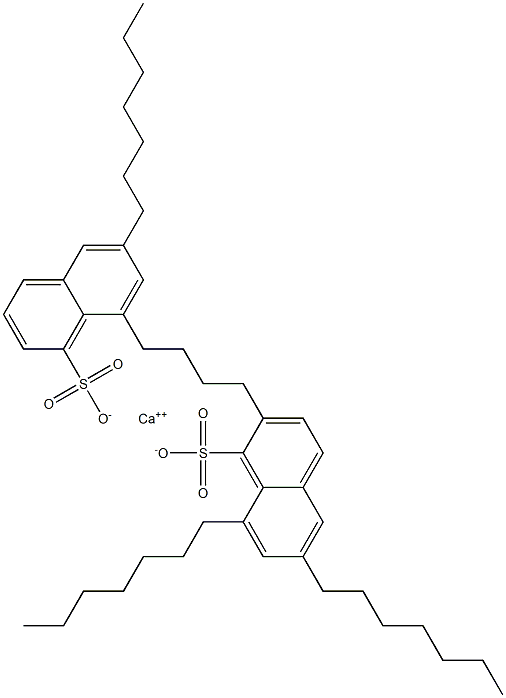 Bis(6,8-diheptyl-1-naphthalenesulfonic acid)calcium salt 구조식 이미지