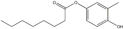 Octanoic acid 4-hydroxy-3-methylphenyl ester Structure