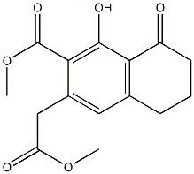 8-Hydroxy-7-(methoxycarbonyl)-1-oxo-1,2,3,4-tetrahydronaphthalene-6-acetic acid methyl ester 구조식 이미지