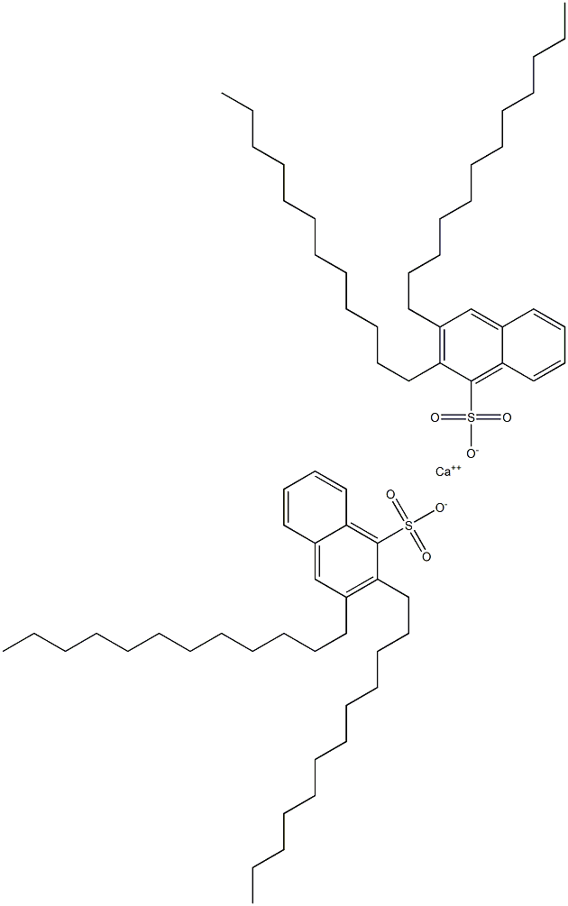 Bis(2,3-didodecyl-1-naphthalenesulfonic acid)calcium salt Structure