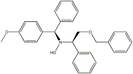 N-[(R)-2-Benzyloxy-1-phenylethyl]-N-[(R)-phenyl(4-methoxyphenyl)methyl]hydroxylamine Structure