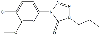 1-(4-Chloro-3-methoxyphenyl)-4-propyl-1H-tetrazol-5(4H)-one Structure