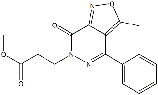 3-[[6,7-Dihydro-3-methyl-4-phenyl-7-oxoisoxazolo[3,4-d]pyridazin]-6-yl]propanoic acid methyl ester 구조식 이미지