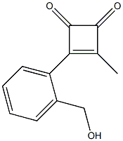 3-Methyl-4-(2-hydroxymethylphenyl)-3-cyclobutene-1,2-dione Structure