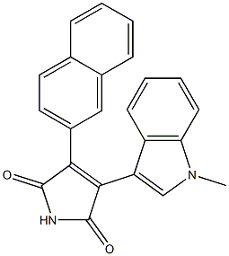 3-(2-Naphthalenyl)-4-(1-methyl-1H-indol-3-yl)-1H-pyrrole-2,5-dione 구조식 이미지