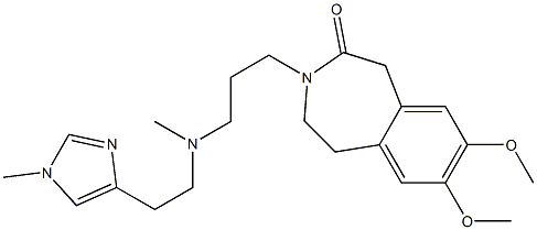 2,3-Dihydro-7,8-dimethoxy-3-[3-[N-[2-(1-methyl-1H-imidazol-4-yl)ethyl]-N-methylamino]propyl]-1H-3-benzazepin-4(5H)-one Structure