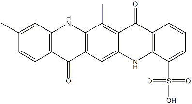5,7,12,14-Tetrahydro-10,13-dimethyl-7,14-dioxoquino[2,3-b]acridine-4-sulfonic acid 구조식 이미지