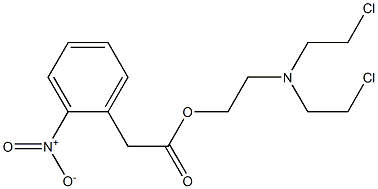 (2-Nitrophenyl)acetic acid 2-[bis(2-chloroethyl)amino]ethyl ester 구조식 이미지