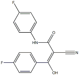 3,N-Bis(4-fluorophenyl)-2-cyano-3-hydroxyacrylamide Structure