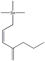 [(2Z)-4-Propyl-2,4-pentadienyl]trimethylstannane 구조식 이미지