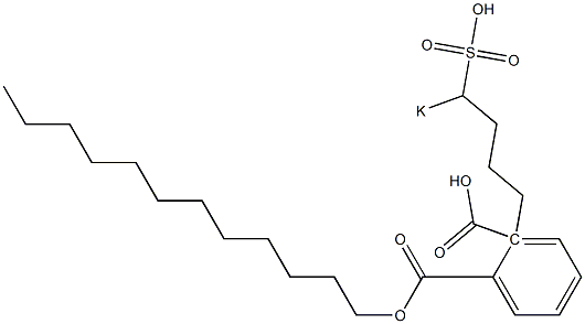 Phthalic acid 1-dodecyl 2-(4-potassiosulfobutyl) ester 구조식 이미지