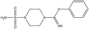 N-Sulfamoyl[phenoxy(piperazin-1-yl)methan]imine 구조식 이미지