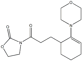 3-[3-(2-Morpholino-2-cyclohexenyl)propionyl]oxazolidin-2-one Structure