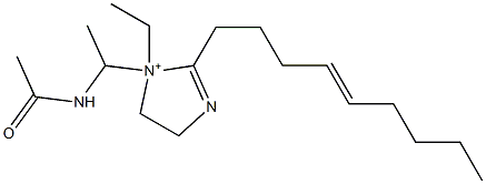 1-[1-(Acetylamino)ethyl]-1-ethyl-2-(4-nonenyl)-2-imidazoline-1-ium 구조식 이미지