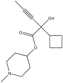 2-Cyclobutyl-2-hydroxy-3-pentynoic acid 1-methyl-4-piperidyl ester 구조식 이미지