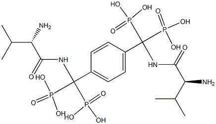 1,4-Phenylenebis[(L-valylamino)methylene]bisphosphonic acid 구조식 이미지