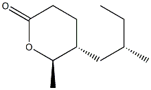 (5R,6R)-6-Methyl-5-[(S)-2-methylbutyl]tetrahydro-2H-pyran-2-one 구조식 이미지