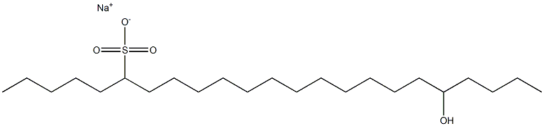 19-Hydroxytricosane-6-sulfonic acid sodium salt 구조식 이미지