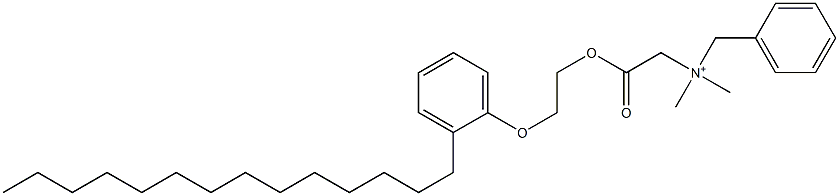 N,N-Dimethyl-N-benzyl-N-[[[2-(2-tetradecylphenyloxy)ethyl]oxycarbonyl]methyl]aminium 구조식 이미지