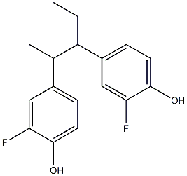 4,4'-[(1R,2S)-1-Ethyl-2-methylethylene]bis(2-fluorophenol) 구조식 이미지