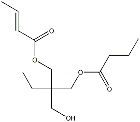 Bis[(E)-2-butenoic acid]2-ethyl-2-hydroxymethyl-1,3-propanediyl ester Structure