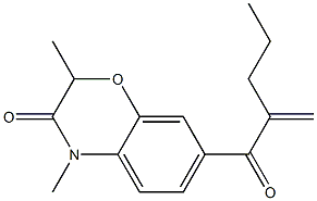 2,4-Dimethyl-7-(2-propylacryloyl)-4H-1,4-benzoxazin-3(2H)-one Structure