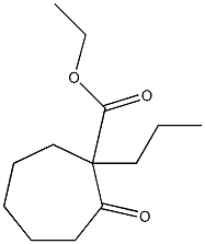 2-Oxo-1-propylcycloheptanecarboxylic acid ethyl ester 구조식 이미지