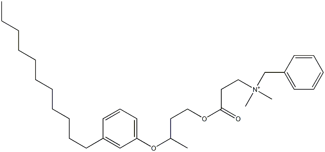 N,N-Dimethyl-N-benzyl-N-[2-[[3-(3-undecylphenyloxy)butyl]oxycarbonyl]ethyl]aminium Structure