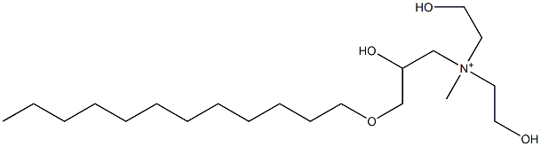 3-(Dodecyloxy)-2-hydroxy-N,N-bis(2-hydroxyethyl)-N-methyl-1-propanaminium Structure