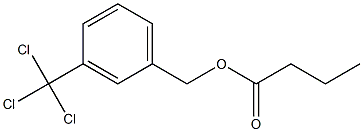 Butanoic acid 3-(trichloromethyl)benzyl ester 구조식 이미지