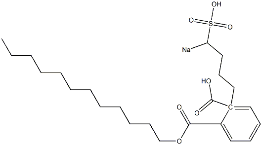 Phthalic acid 1-dodecyl 2-(4-sodiosulfobutyl) ester Structure