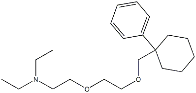 1-[[2-(2-Diethylaminoethoxy)ethoxy]methyl]-1-phenylcyclohexane 구조식 이미지