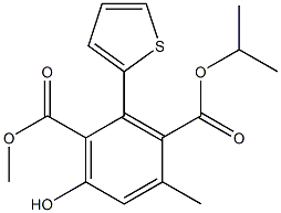 2-(2-Thienyl)-4-methyl-6-hydroxybenzene-1,3-dicarboxylic acid 1-methyl 3-isopropyl ester Structure