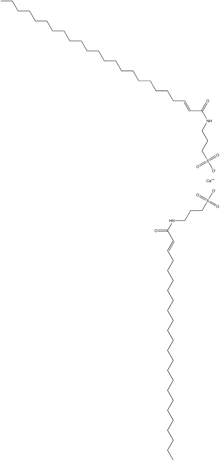 Bis[3-[(1-oxo-2-tetracosen-1-yl)amino]-1-propanesulfonic acid]calcium salt 구조식 이미지