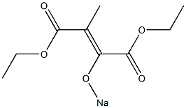 2-Methyl-3-sodiooxy-2-butenedioic acid diethyl ester Structure