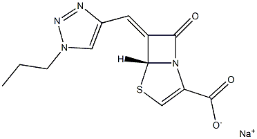 (5R,6Z)-6-[[1-Propyl-1H-1,2,3-triazol-4-yl]methylene]-7-oxo-4-thia-1-azabicyclo[3.2.0]hept-2-ene-2-carboxylic acid sodium salt Structure