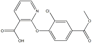 2-[2-Chloro-4-(methoxycarbonyl)phenoxy]nicotinic acid 구조식 이미지