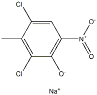 Sodium 2,4-dichloro-3-methyl-6-nitrophenolate 구조식 이미지