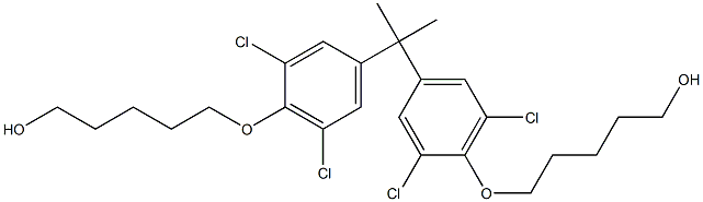 5,5'-[Isopropylidenebis(2,6-dichloro-4,1-phenyleneoxy)]bis(1-pentanol) Structure