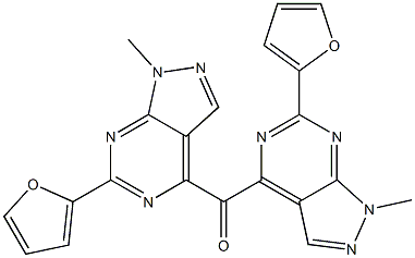 2-Furanyl(1-methyl-1H-pyrazolo[3,4-d]pyrimidin-4-yl) ketone Structure